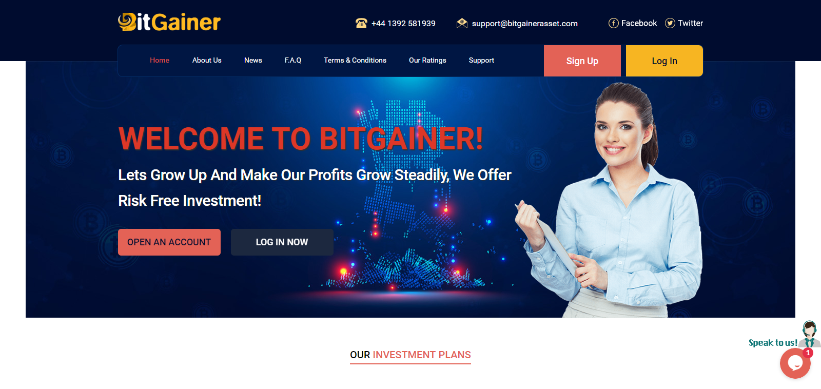 Bitgainer homepage image
