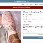 shoeontop image of feet wearing pink sneakers