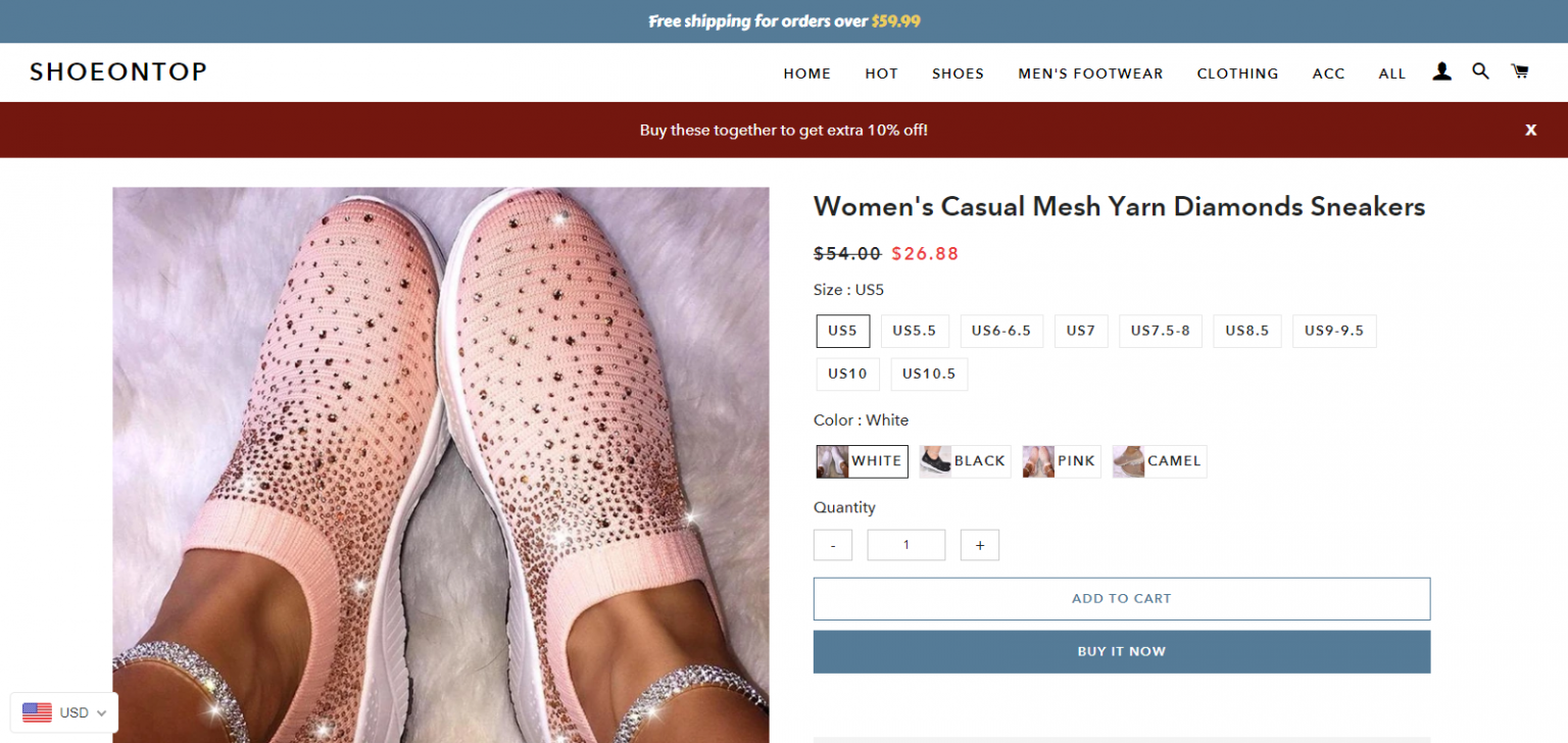 shoe scamming websites