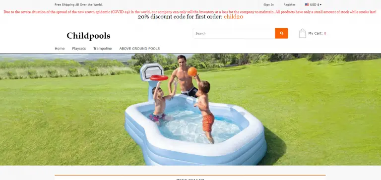 Childpools.com Review: Deceit Exposed- Scam Store!