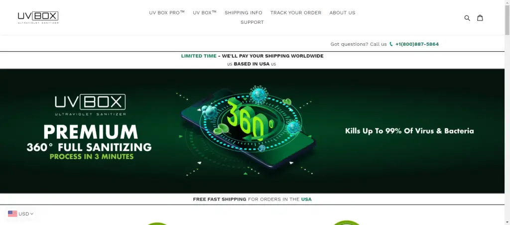 Theuvbox homepage Image