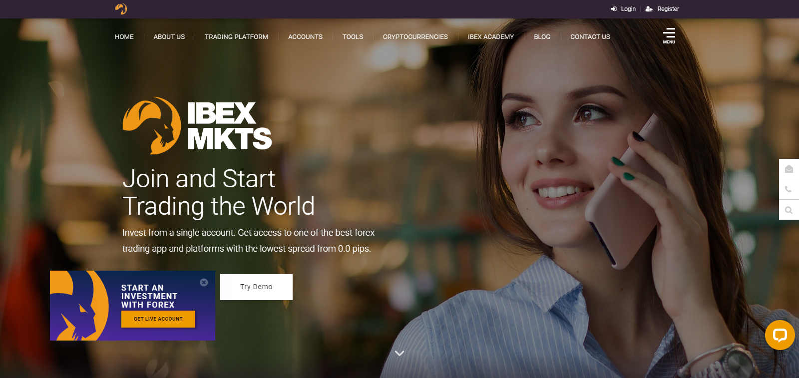 Ibexmarkets Homepage Image