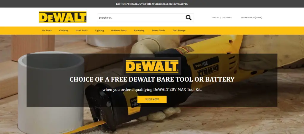 Dewaltset.ga Homepage Image