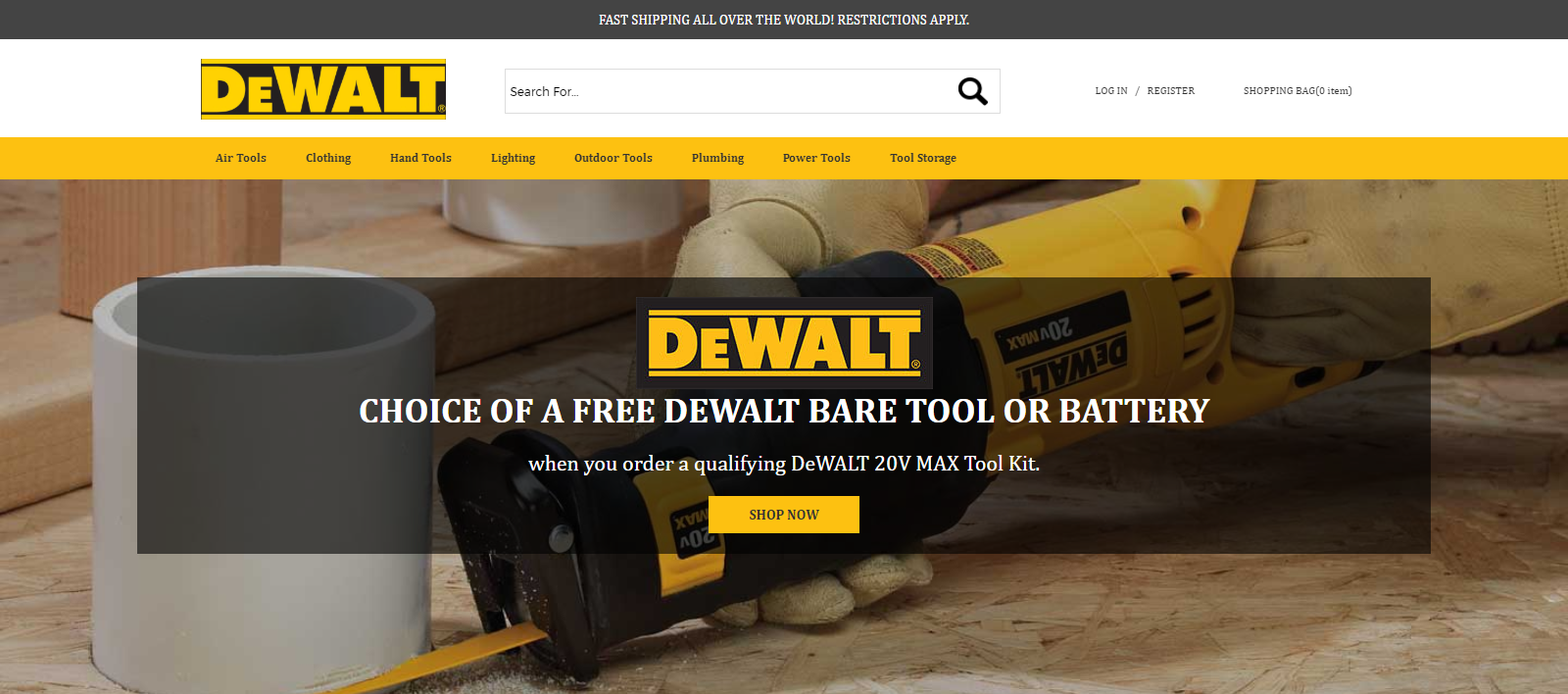 Dewaltset.ga Homepage Image