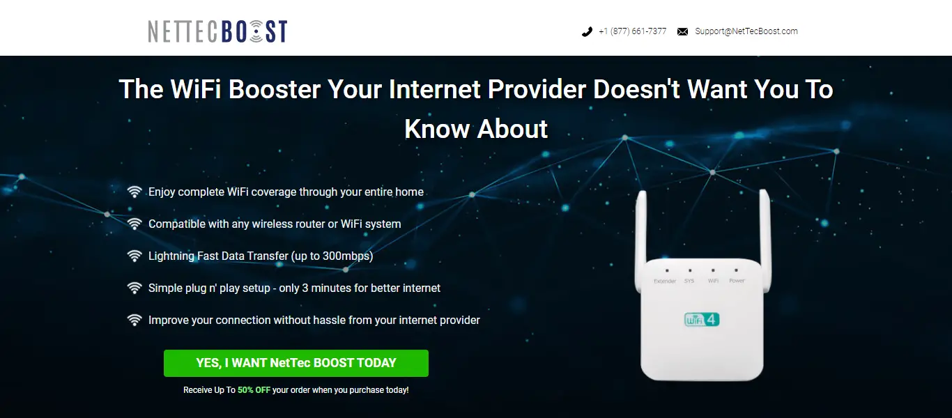 Nettec Boost Homepage Image