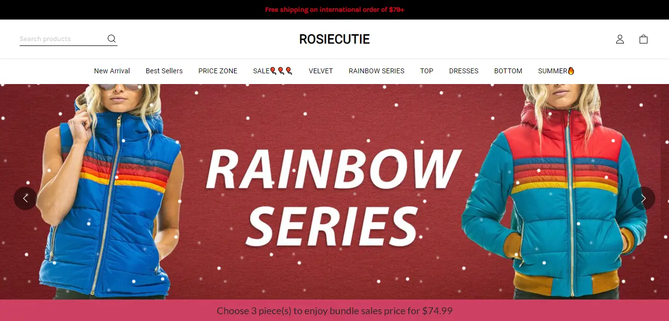 Rosiecutie.com Homepage Image Scam