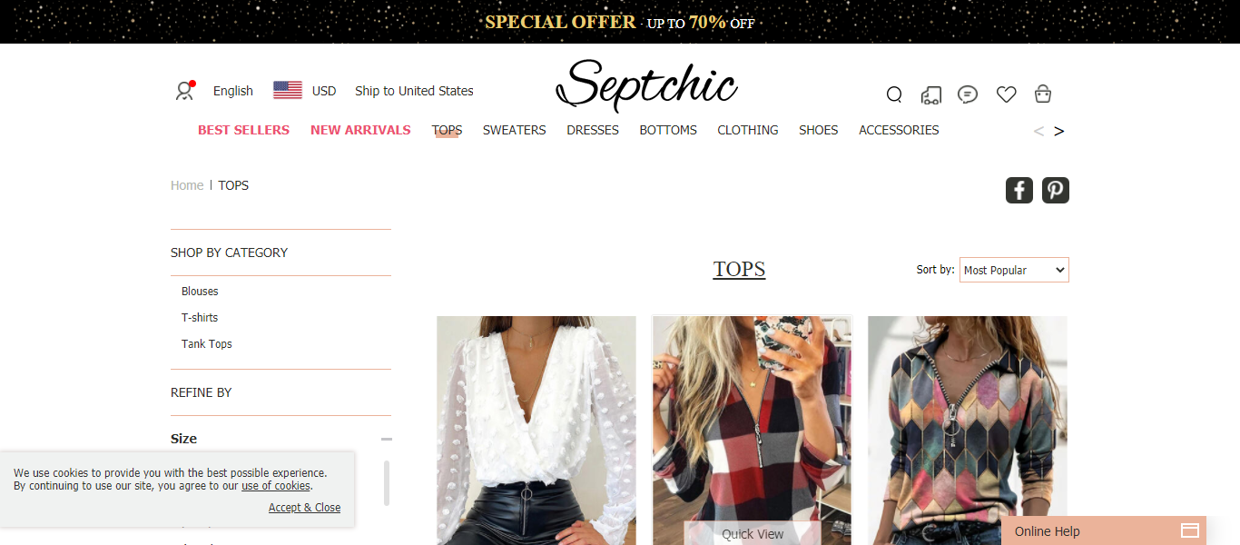 Septchic.com Homepage Image