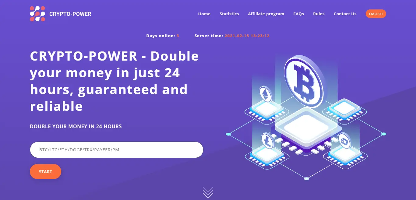 Crypto-power.vip Homepage Image