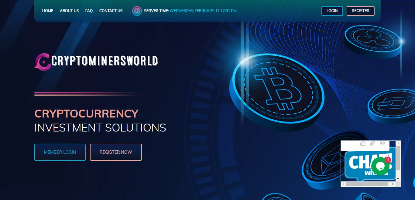 Cryptominersworld.com Homepage Image