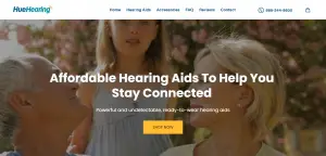 Picture of elderly wearing hue hearing aid
