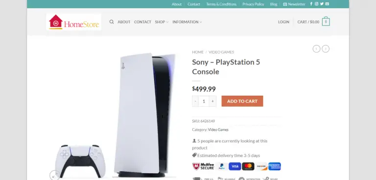 HomeStoreTarget.com Review: PS5 for $499 or Scam?