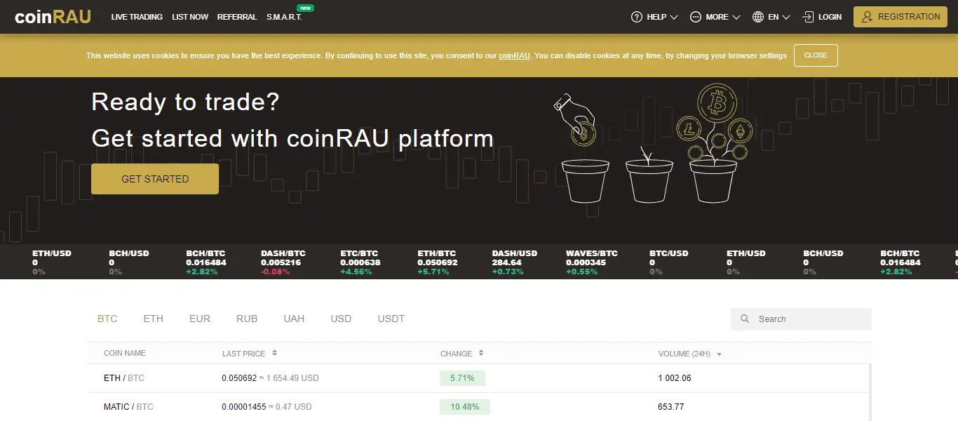 Coinrau.com Homepage Image