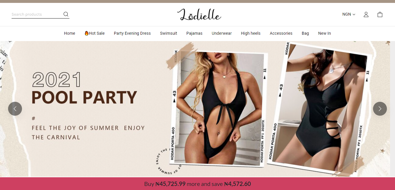 lodielle.com Homepage Image