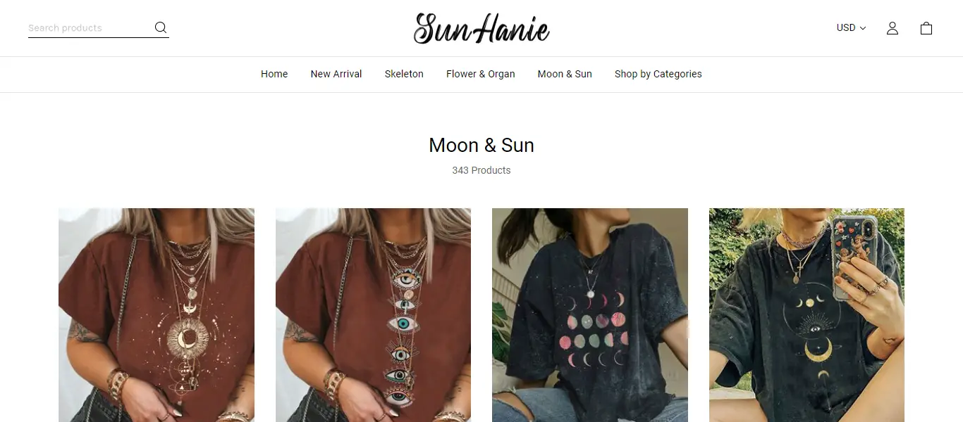 sunhanie.com Homepage Image