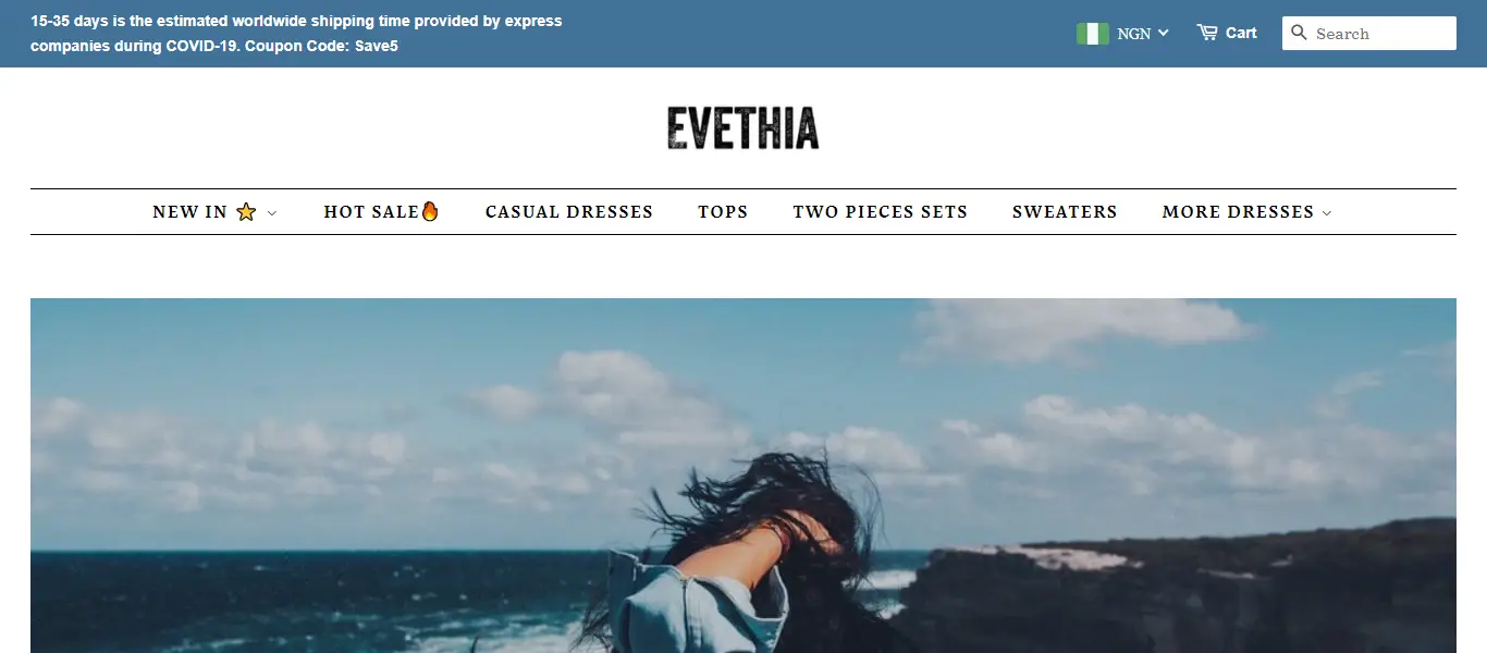 evethia.com Homepage Image