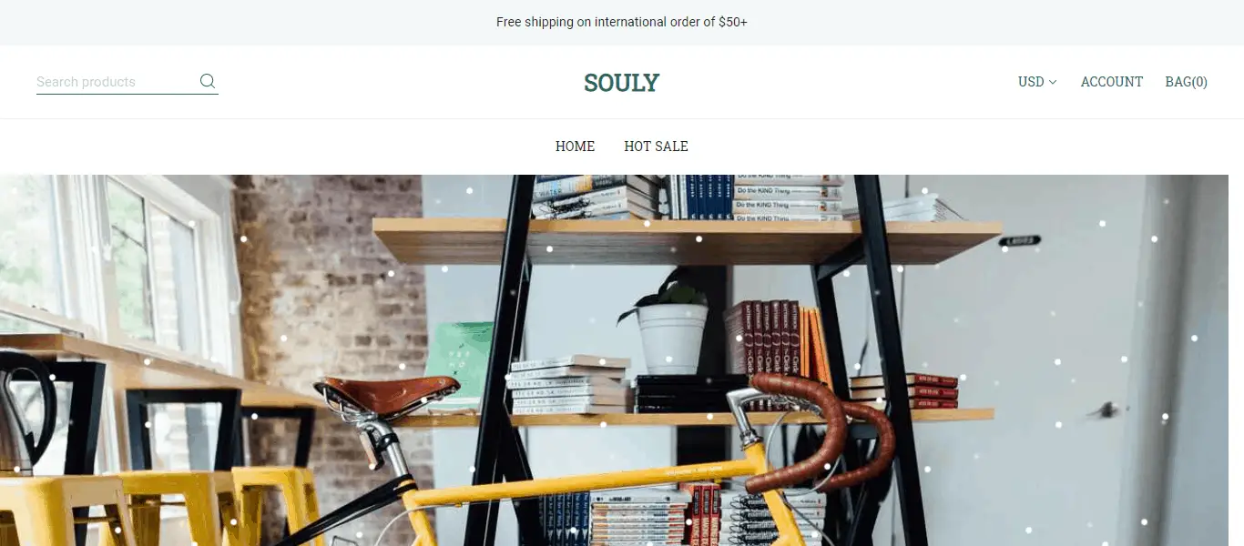 Souly.store Homepage Image