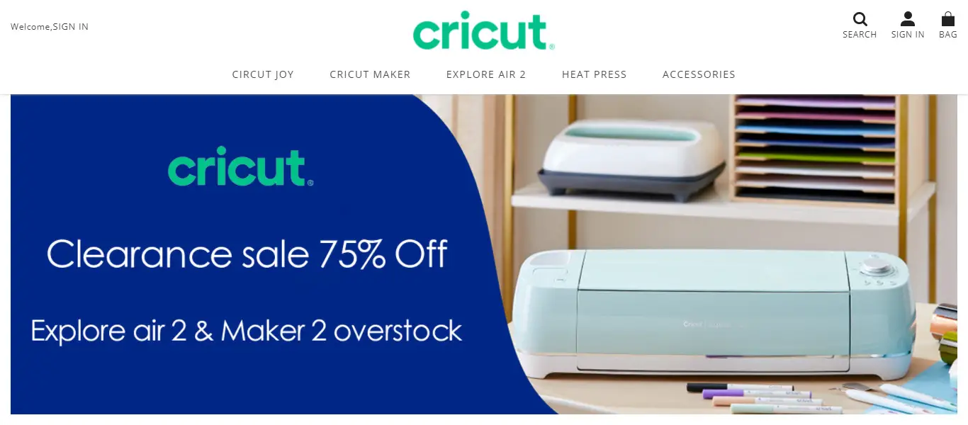 cricut-outlet.sale Homepage Image